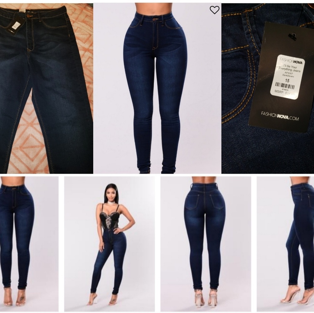 Dark Denim Fashion Nova Jeans (SIZE 15)